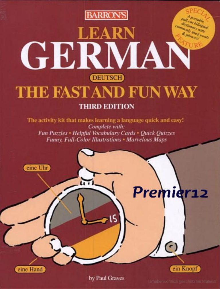 Learn German The Fast and Fun Way Book